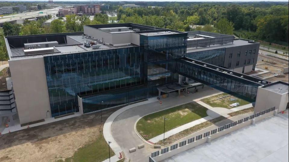 Drone image of Franciscan Orthopedic Center for Excellence building