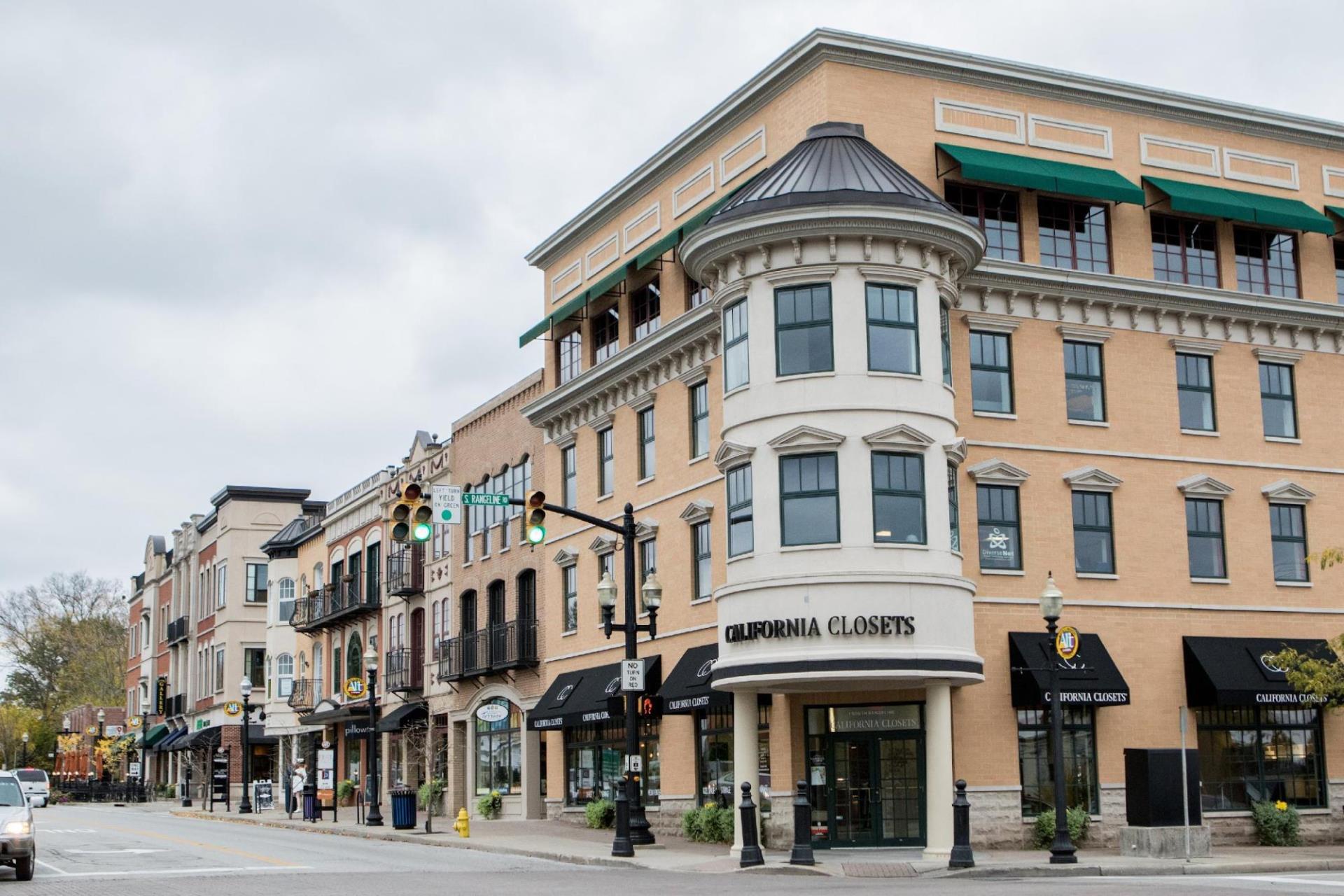 street view of building corner retail space