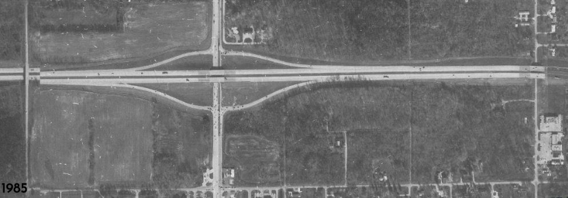 BW aerial photo