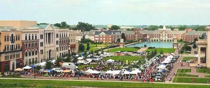 after with crowds and tents