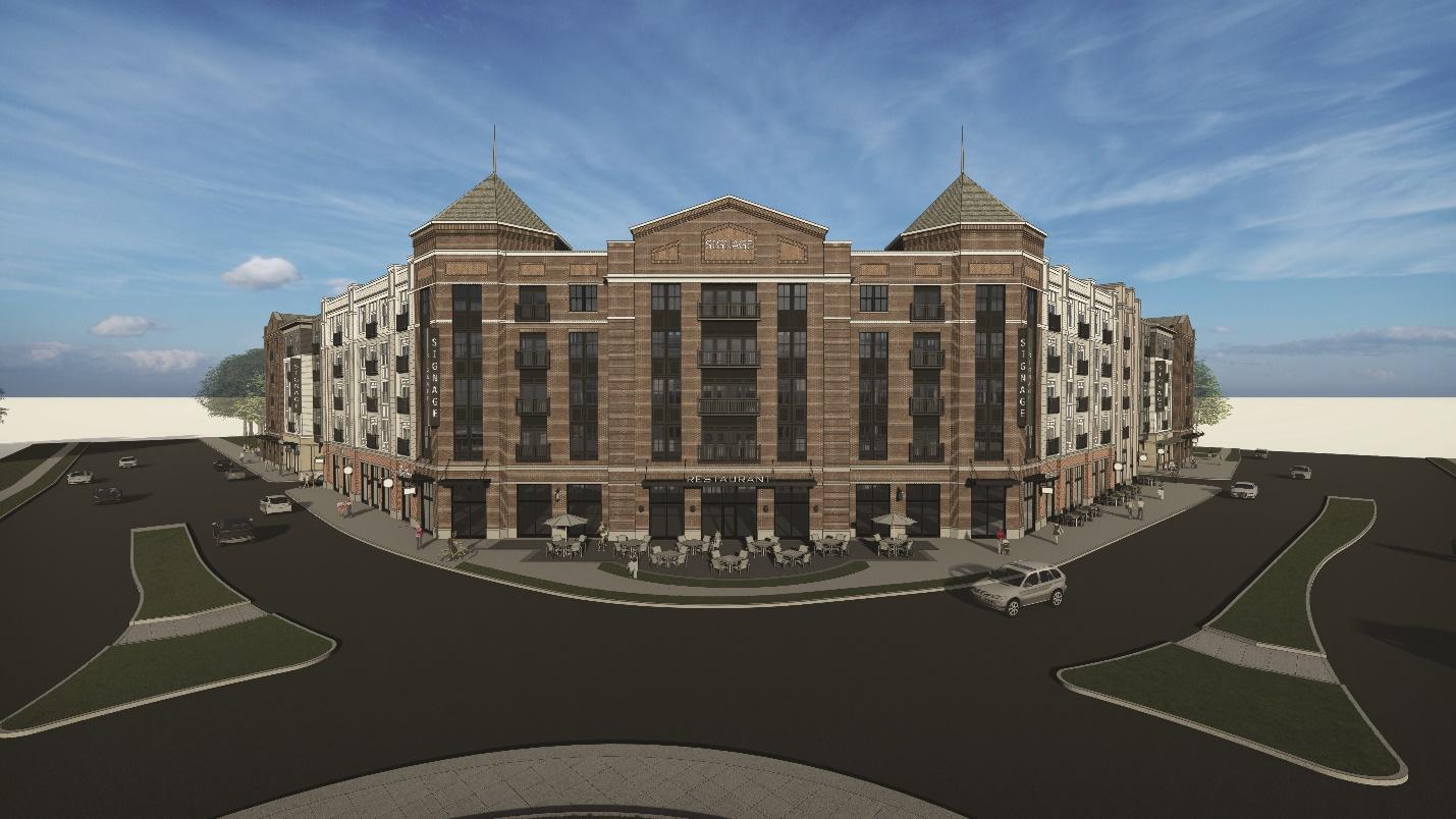 Rendering of building